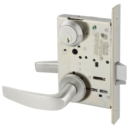 Sargent Grade 1 Classroom Mortise Lock, B - Lever, LN - Rose, Field Reversible, Conventional Cylinder, ASA S 8237 LNB 32D